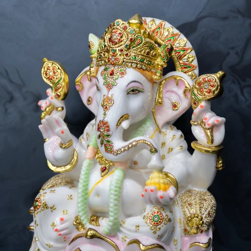 New Marble Dust Meena painting Ganesh