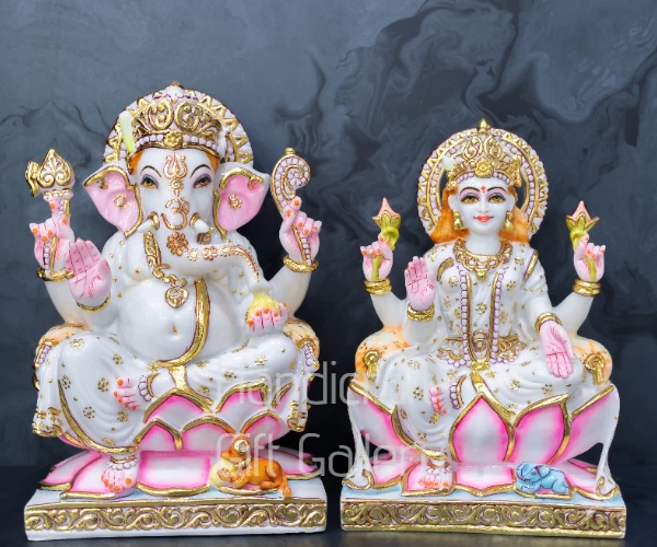 Marble Dust Ganesh Laxmi Saraswati Ji