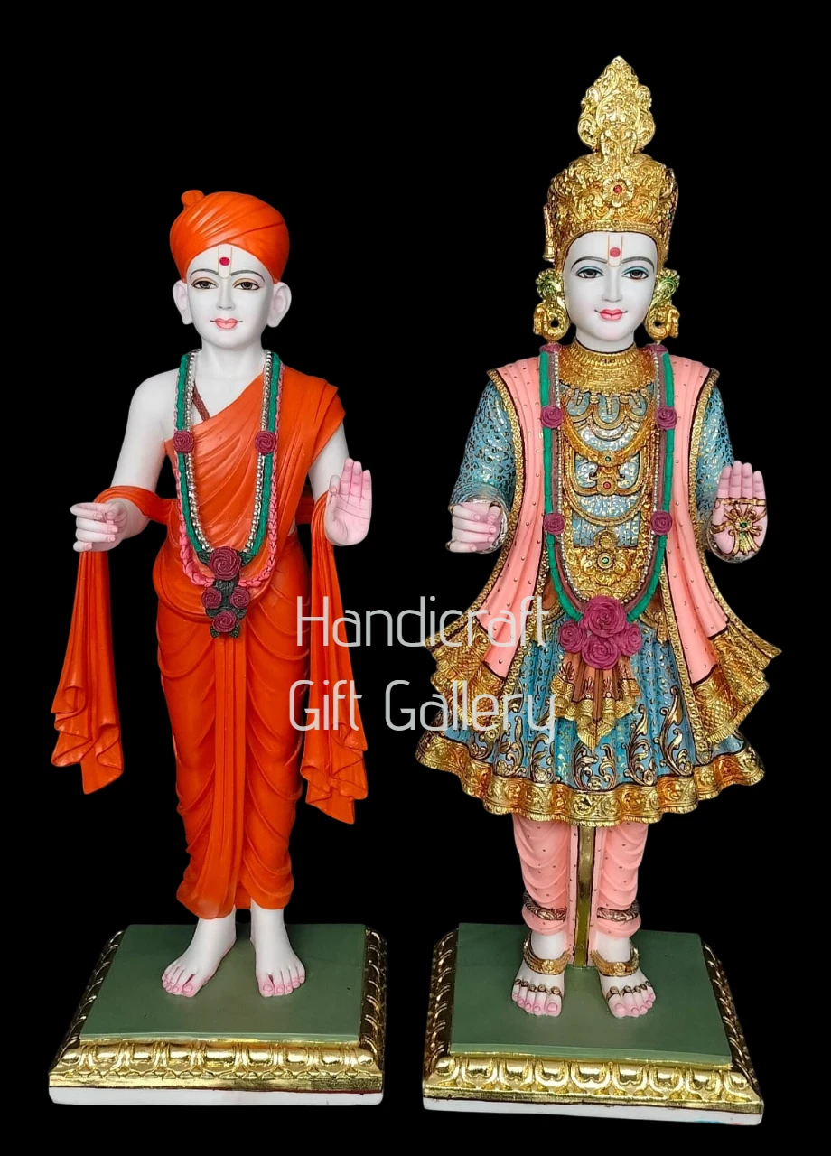 Fine Marble Dust Swami Narayan God Statue