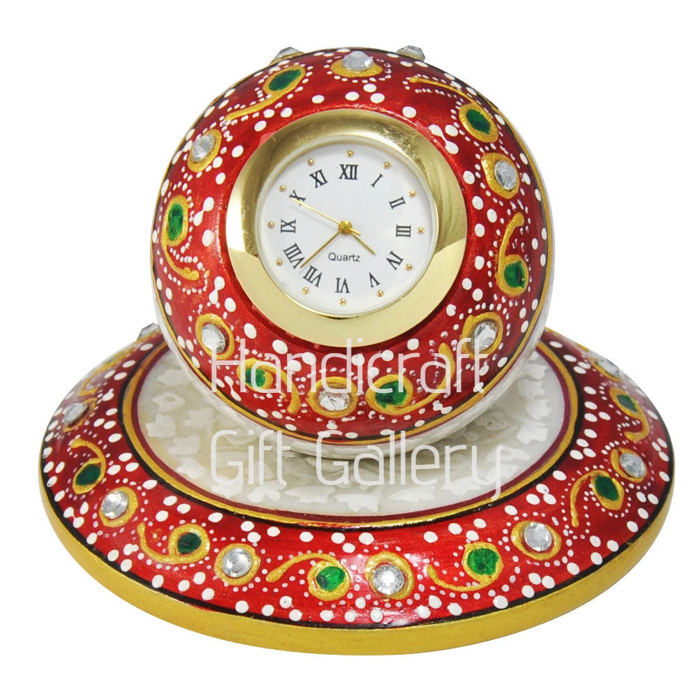 Marble Round Stand Clock