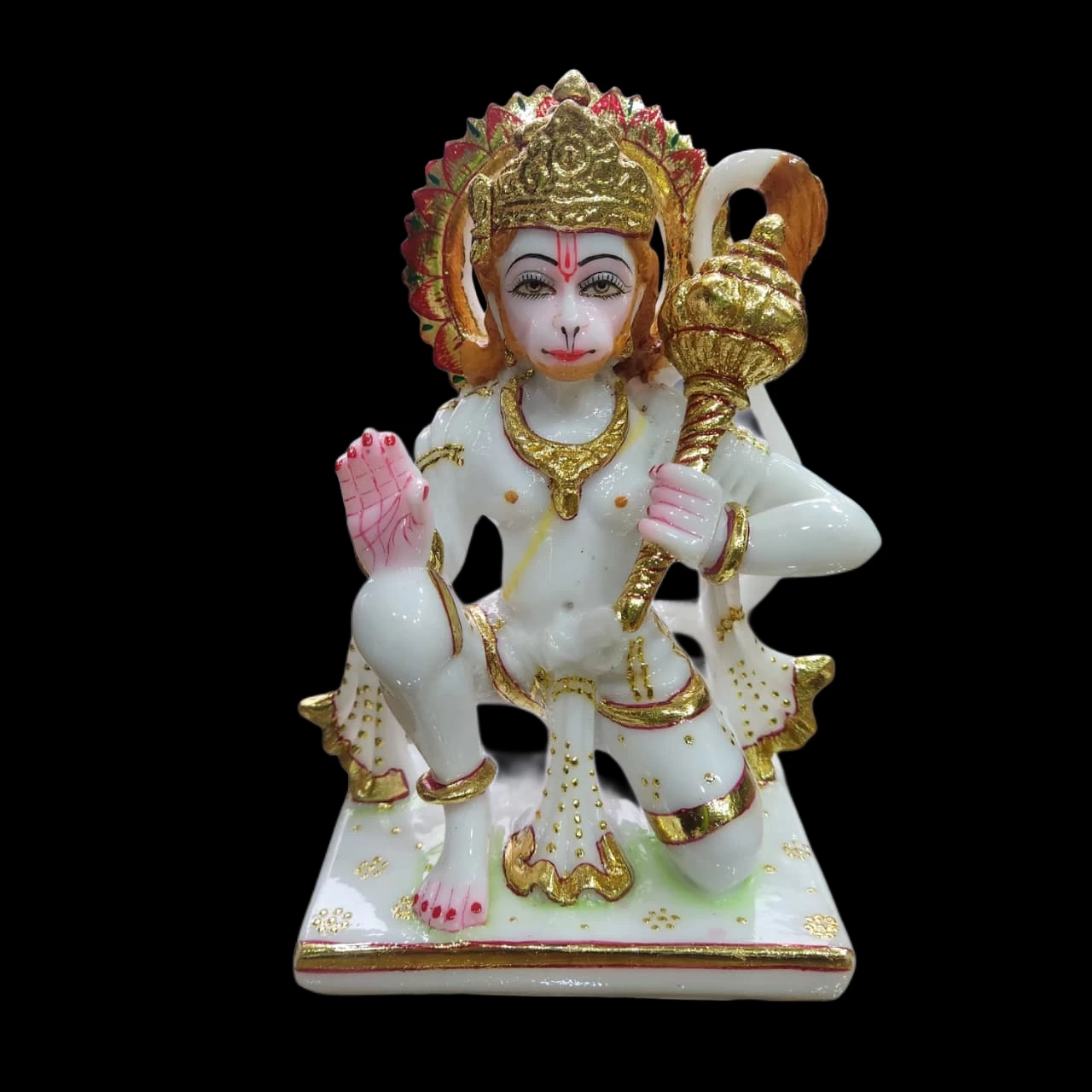 New Marble Dust Hanuman Ji In 7 Inch