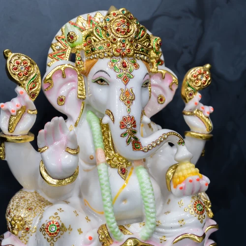 New Marble Dust Meena painting Ganesh