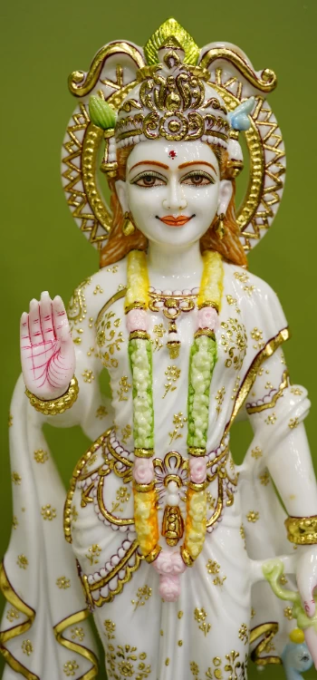 New Cut Gold White Radha Krishna