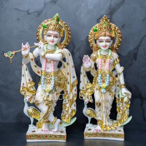 Fine Marble Dust Radha Krishna Set