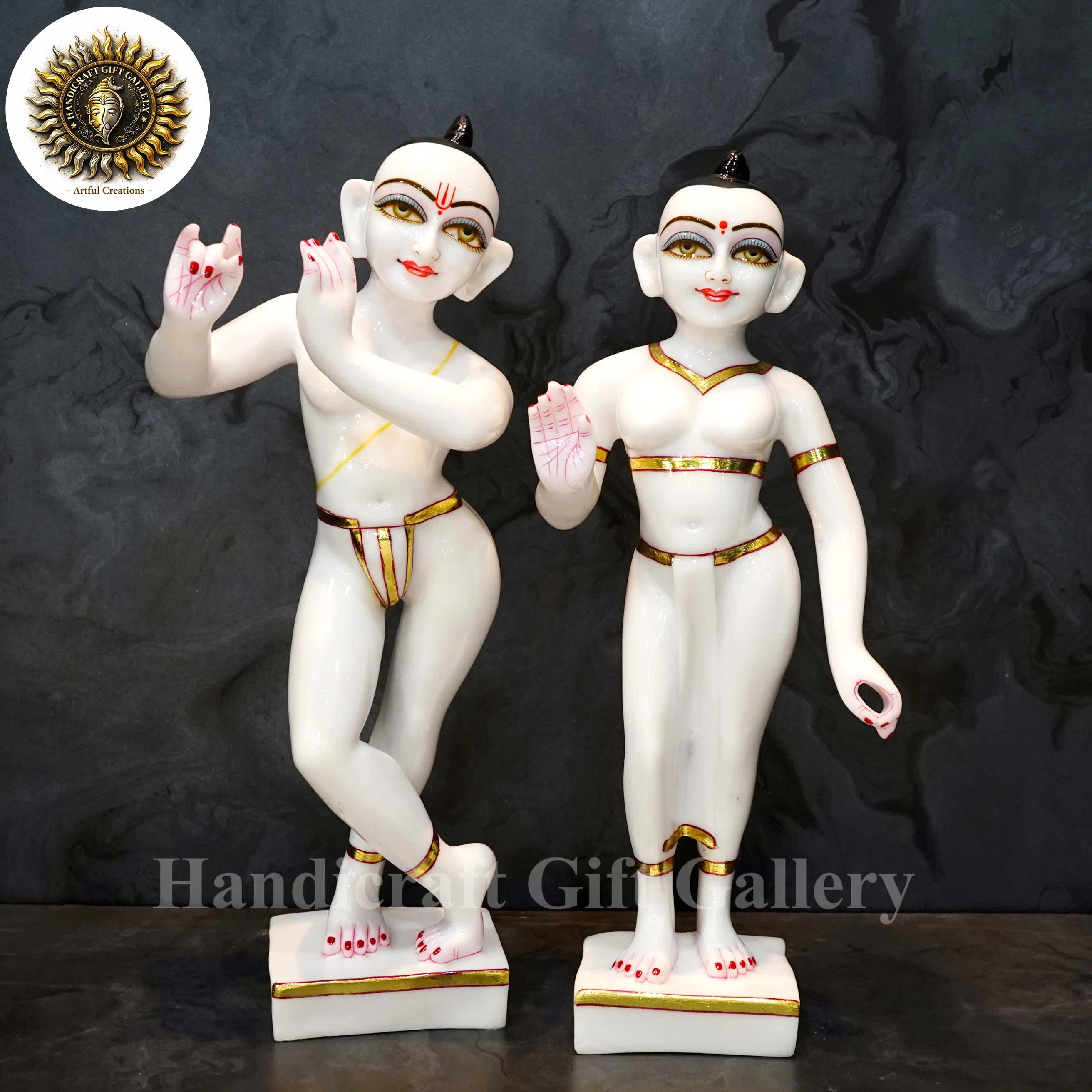 Marble Dust ISKCON Radha Krishna In 15 inch