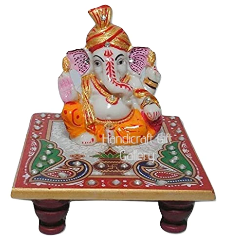 Marble Chowki And Pagdi Ganesh