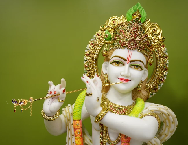 Marble Dust Meena Painting Radha Krishna