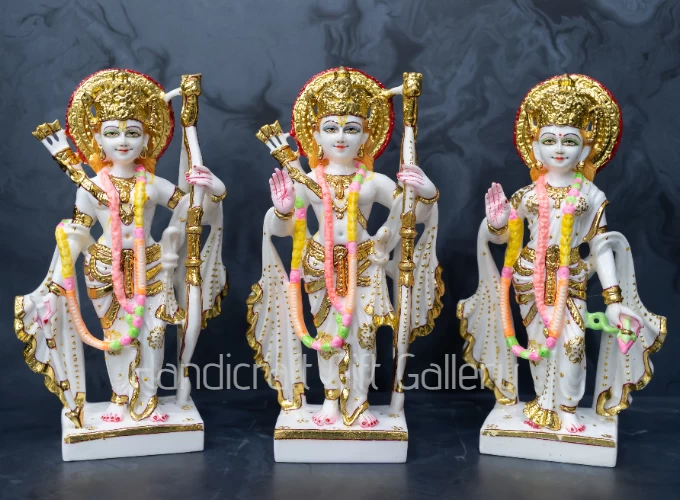 Marble Dust Gold & White Ram Pariwar