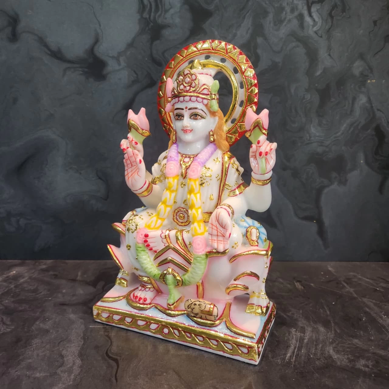 Marble Dust Cut Gold White Laxmi