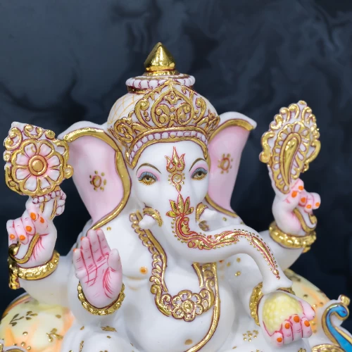 Fine Marble Dust Ambos Painting Ganesh Ji