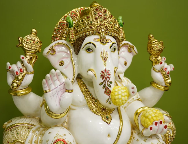 Fine Marble Dust Ambos Painting Ganesh