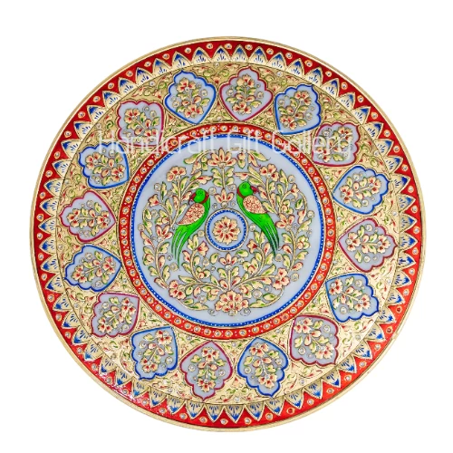 15 inch White Marble Decorative Plate