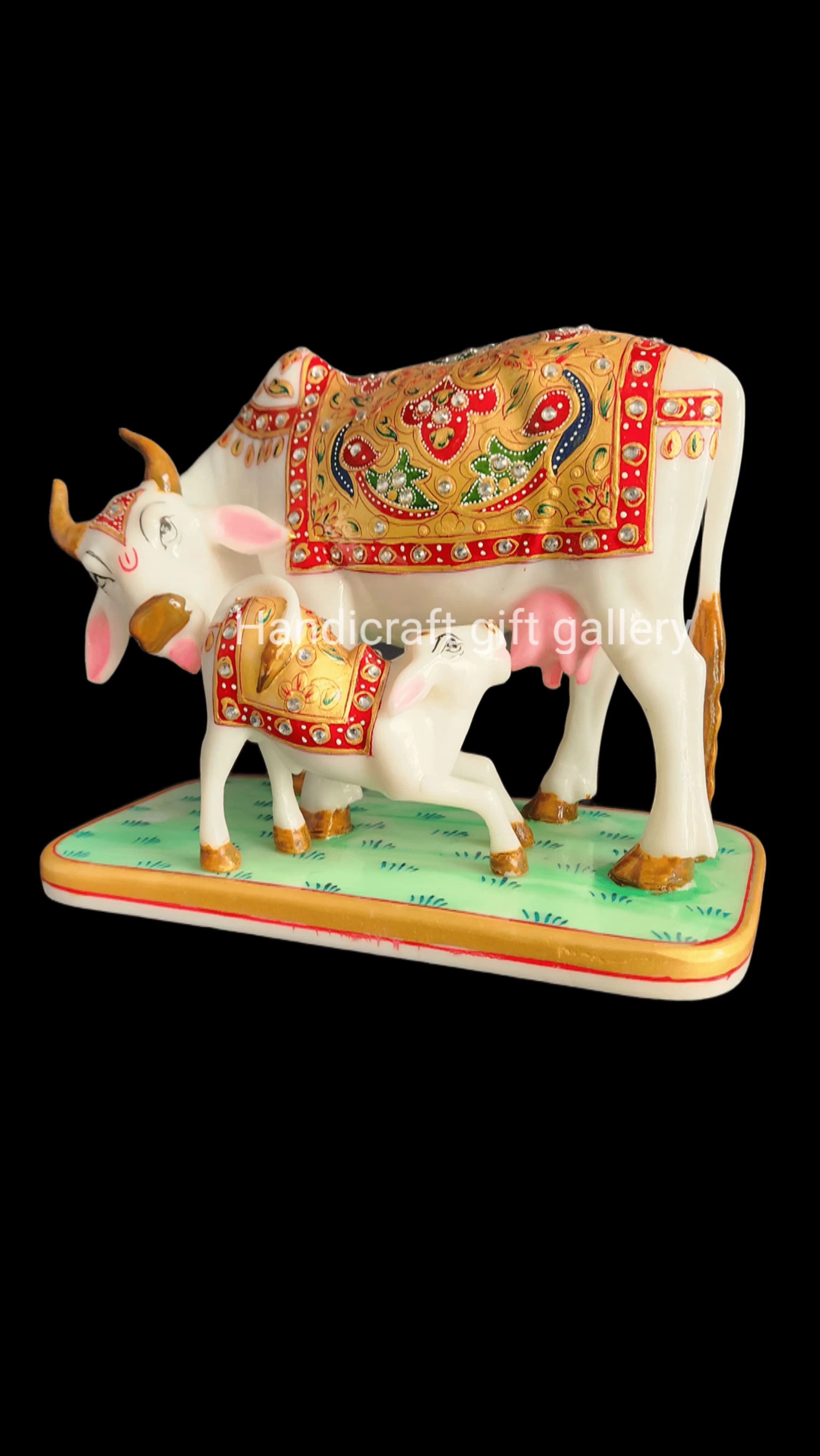 Marble Dust Cow & Calf In Galicha Painting