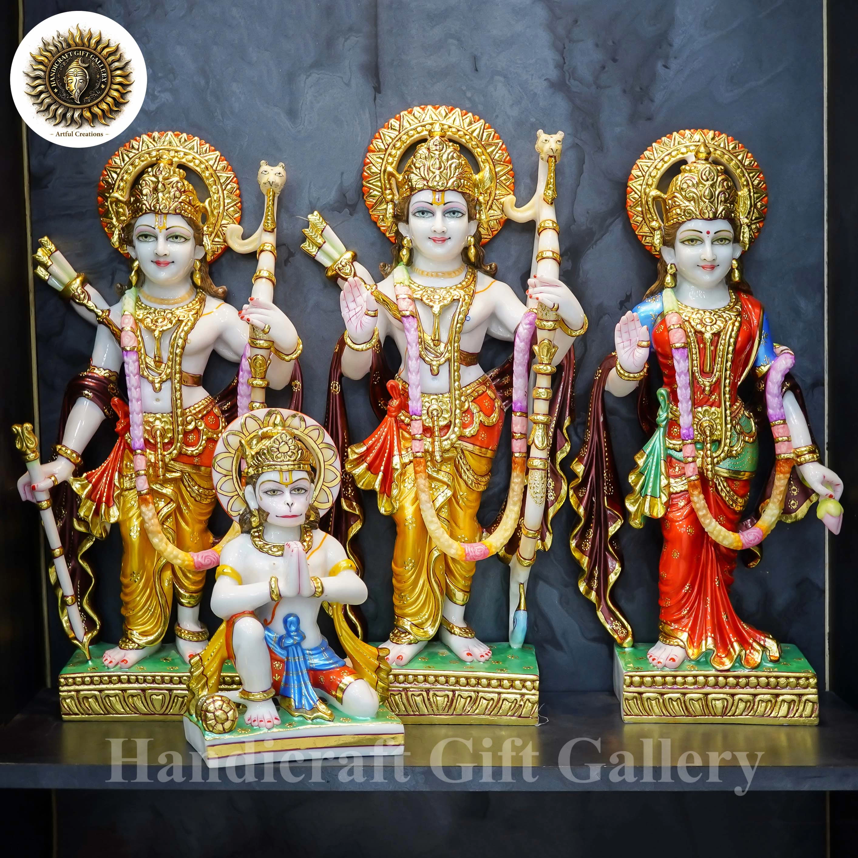 New Marble Dust Colored Painted Ram Darbar Set