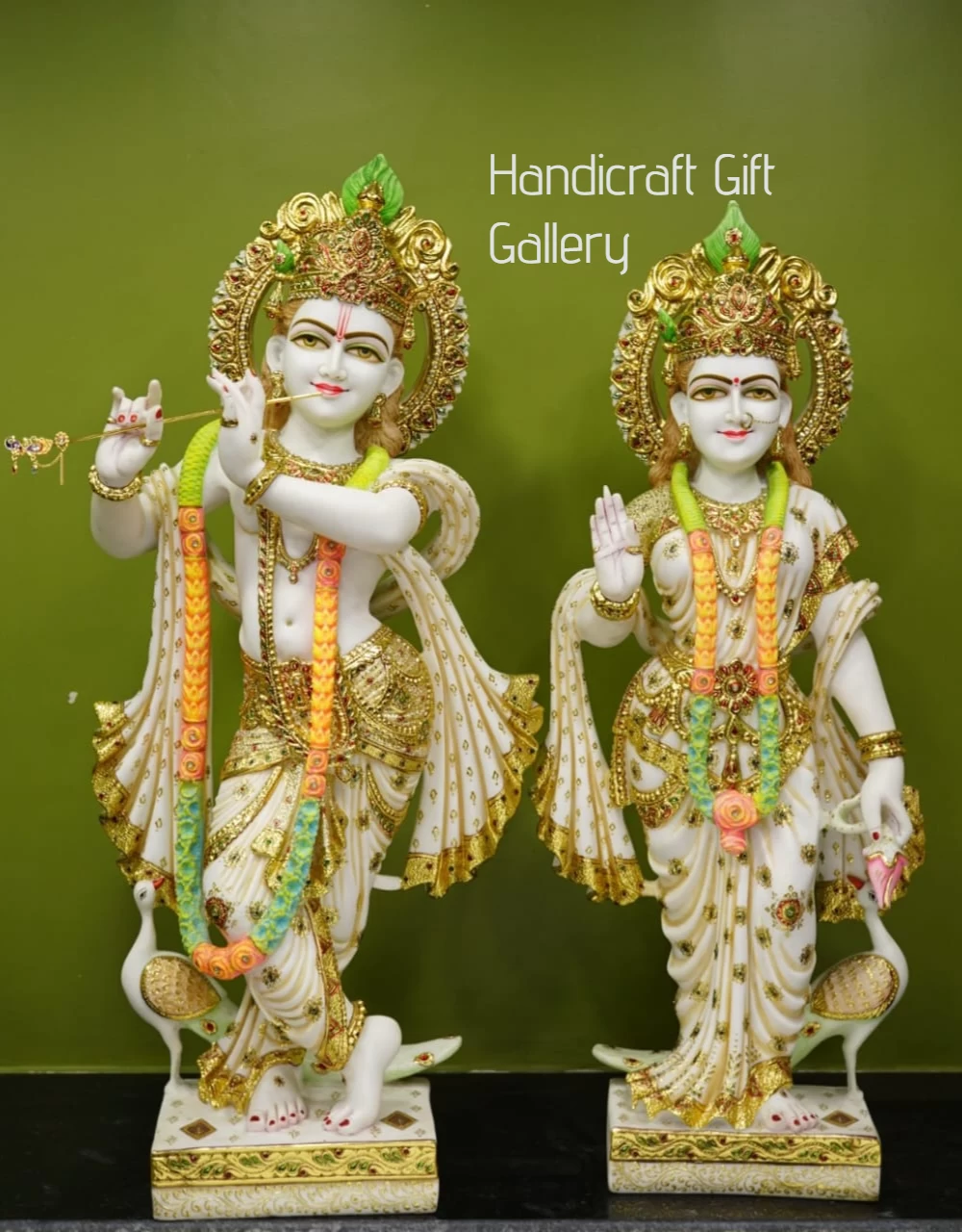 Marble Dust Meena Painting Radha Krishna