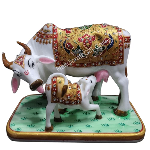 Marble Dust Cow & Calf In Galicha Painting