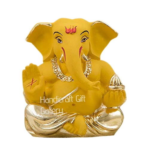 Gold Plated Yellow Ganesh