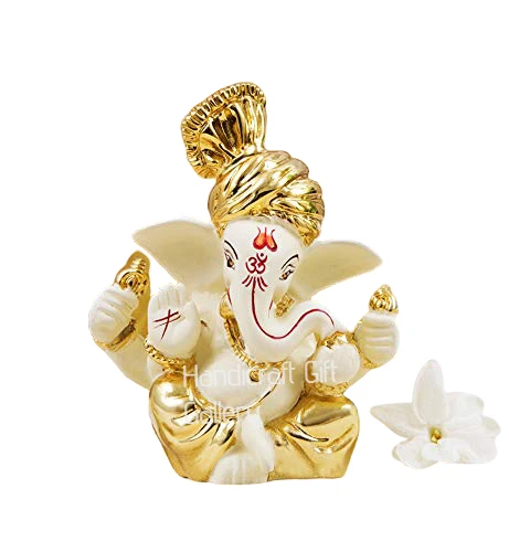 Gold Plated Pagdi Ganesh