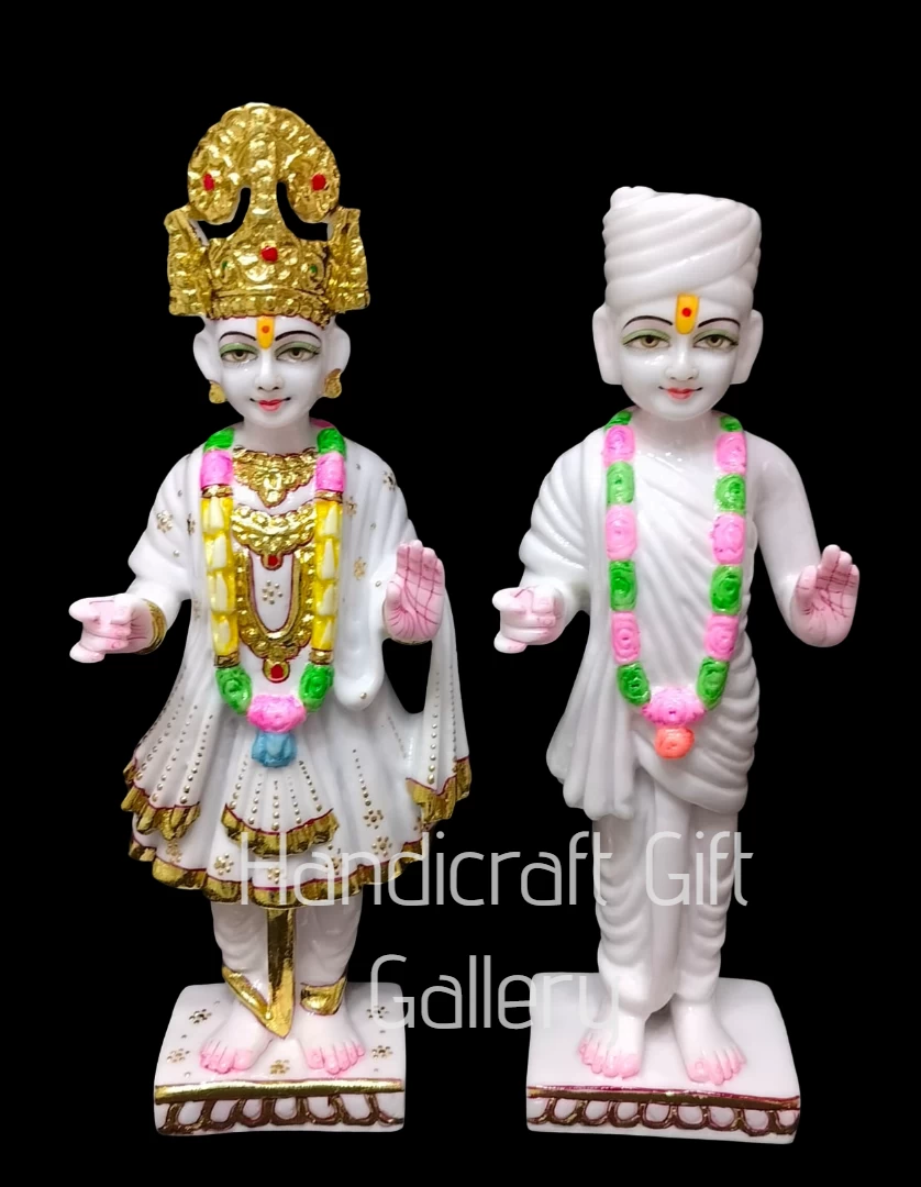 Marble Dust Cut Gold White Swami Narayan